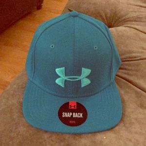 NWT Teal Green Under Armour Snap Back hat